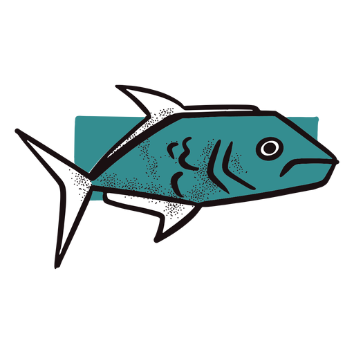 Ozeanblauer Fisch PNG-Design