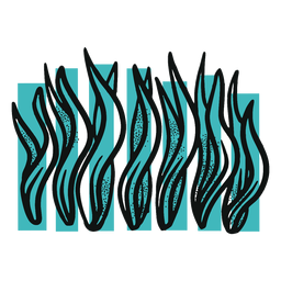Alga azul marino Diseño PNG