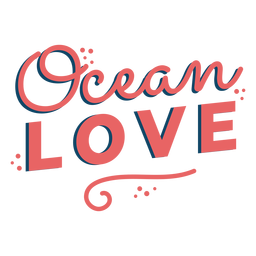 Oceano letras oceano amor Desenho PNG