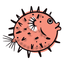 Ocean round fish PNG Design