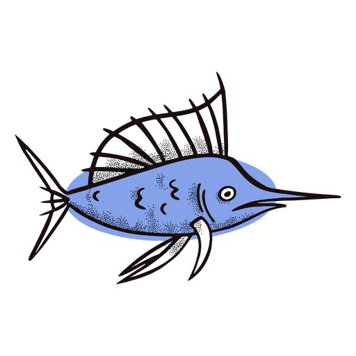 Ocean swordfish PNG Design