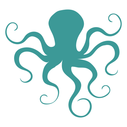 Octopus Silhouette grün PNG-Design