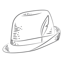Chapéu desenhado à mão da Oktoberfest Desenho PNG