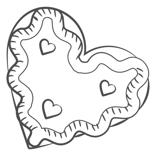 Oktoberfest Hand gezeichnetes Herz PNG-Design