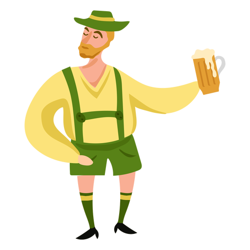 Oktoberfest Mann Charakter Bier PNG-Design