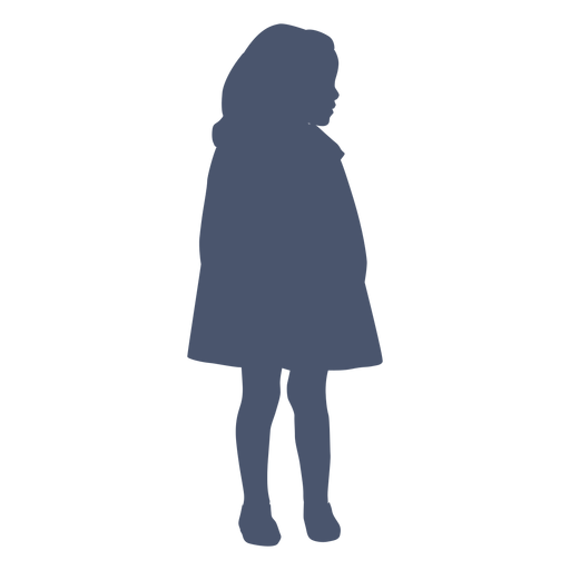 Oldstyle girl silhouette child PNG Design