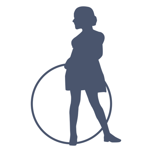 Oldstyle silhouette girl child PNG Design