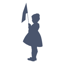 Criança silhueta à moda antiga Desenho PNG