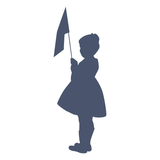 Oldstyle silhouette child PNG Design