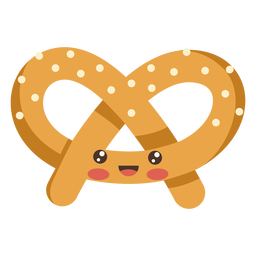 Brezel kawaii Essen PNG-Design