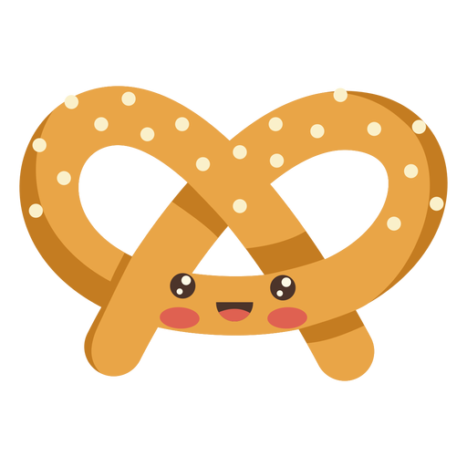 Comida de pretzel kawaii