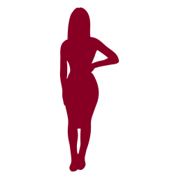 Silueta niñas rojo mujer Diseño PNG