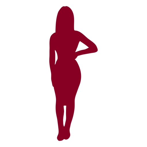 Silhouette girls red woman