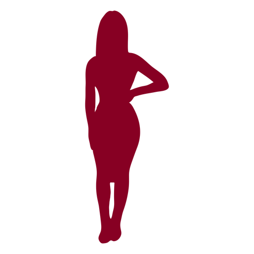 Silueta niñas rojo mujer - Descargar PNG/SVG transparente