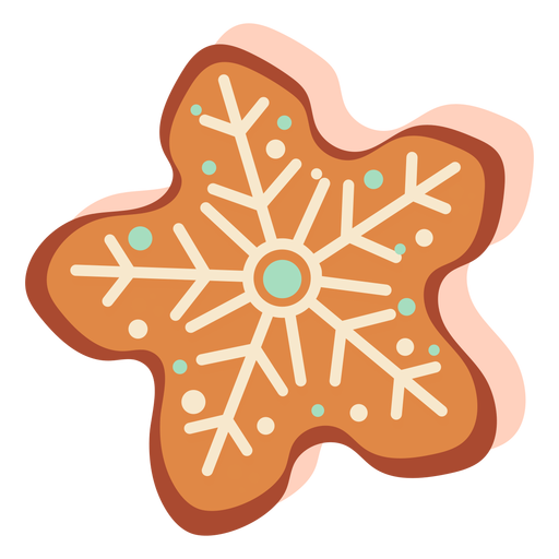 Snowflake gingerbread cookie PNG Design