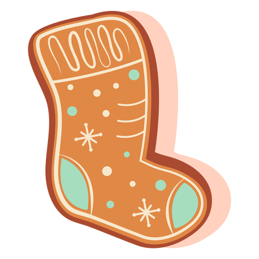 Sock gingerbread cookie PNG Design