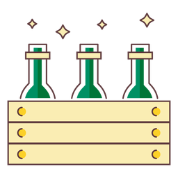 Botellas de trazo Diseño PNG