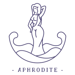 Schlaganfall griechischer Gott Aphrodite PNG-Design