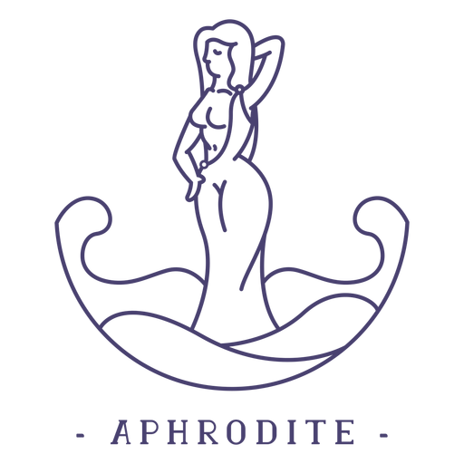 Schlaganfall griechischer Gott Aphrodite PNG-Design
