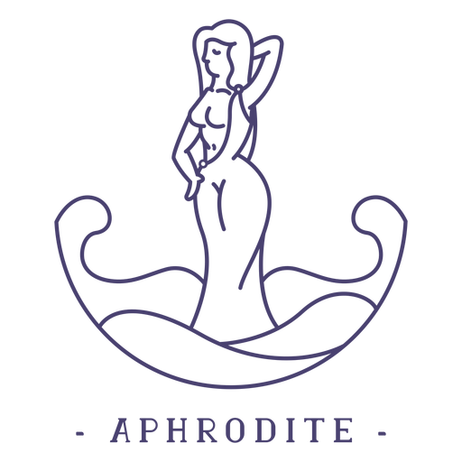 Stroke greek god aphrodite PNG Design