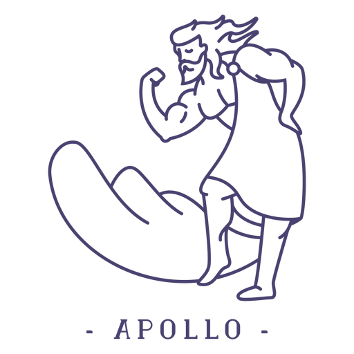 Schlaganfall griechischen Gott Apollo PNG-Design
