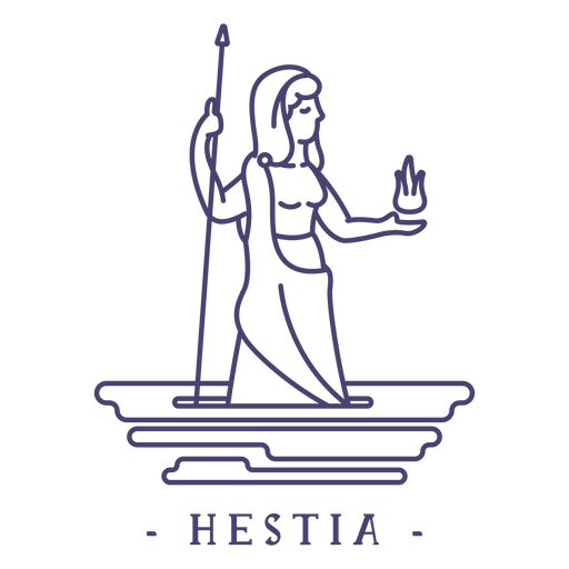 Golpe dios griego hestia Diseño PNG
