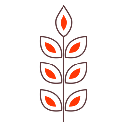 Hojas de lúpulo de trazo Diseño PNG