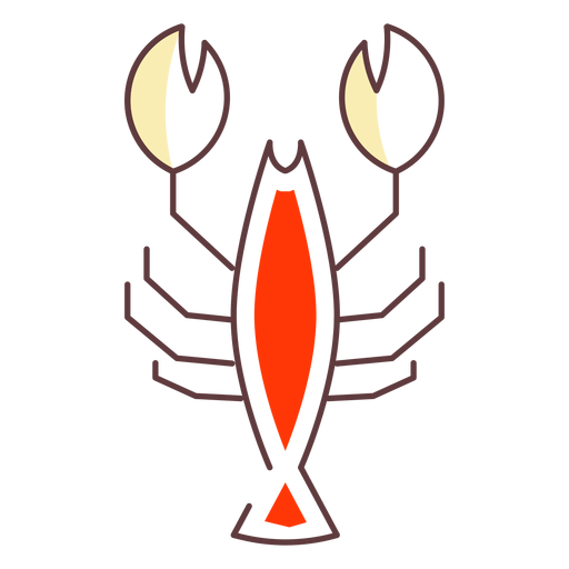 Icono de trazo cangrejo Diseño PNG