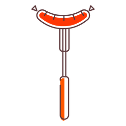 Salchicha de icono de trazo Diseño PNG