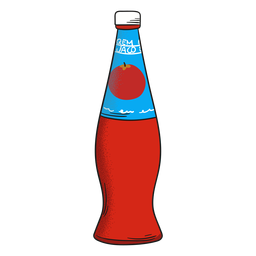 Tomato juice bottle PNG Design