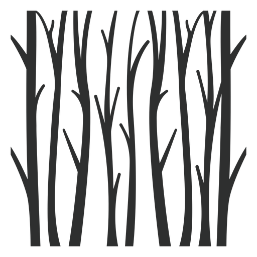 Bäume Wald schwarz PNG-Design