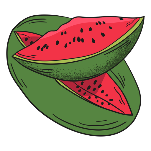 Wassermelone detaillierte Frucht PNG-Design