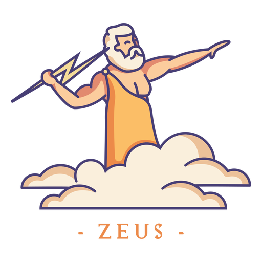 Zeus greek god character PNG Design