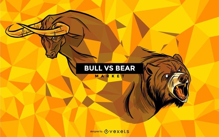 Toro vs oso ilustración animal Toro vs oso ilustración animal