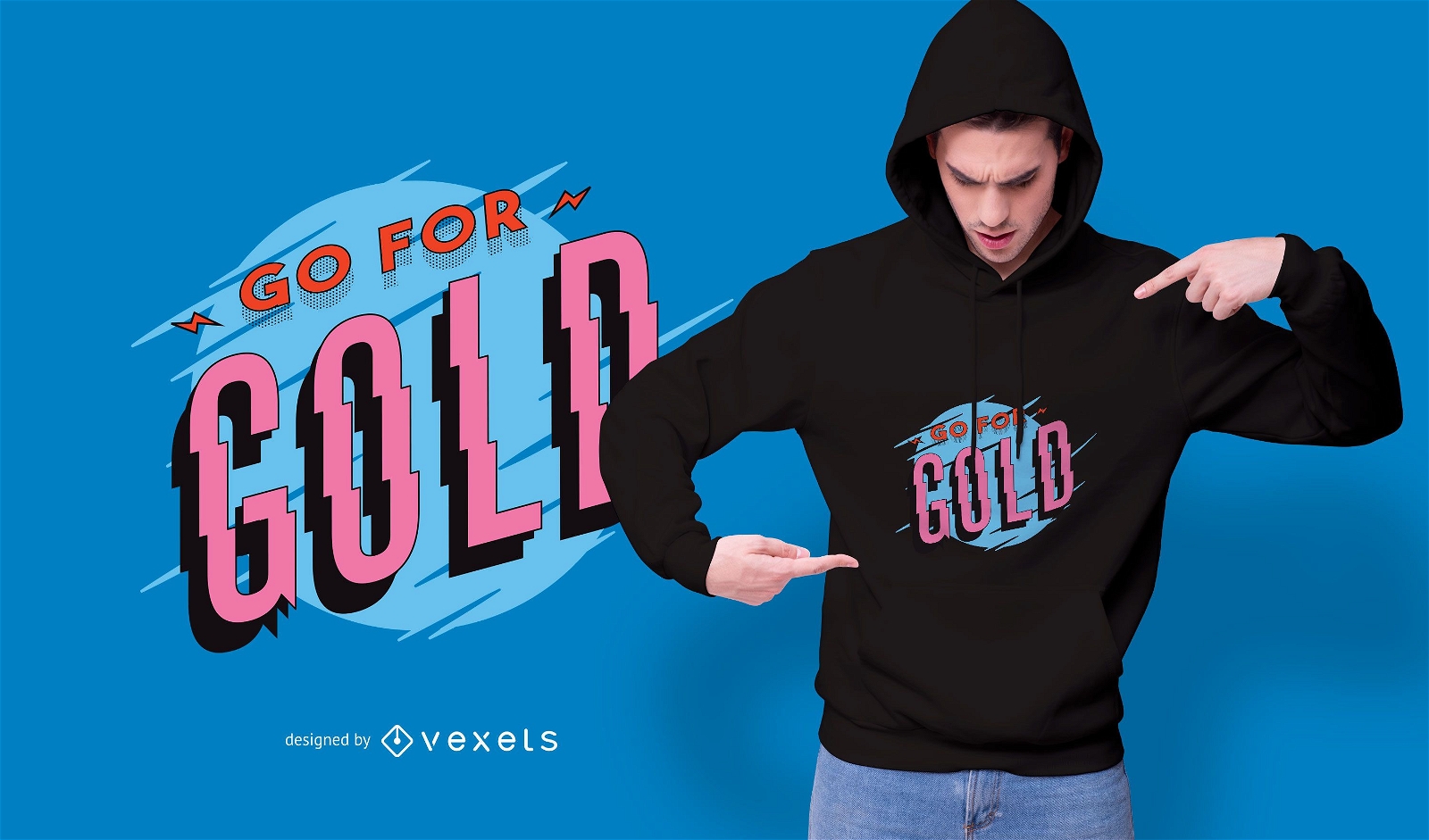 Go For Gold Sports Quote T-shirt Design