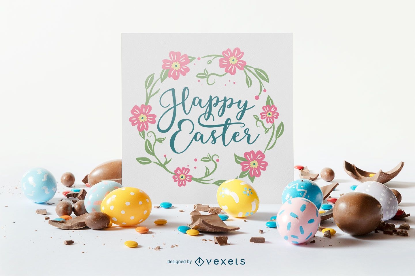 Easter Lettering Composition Design