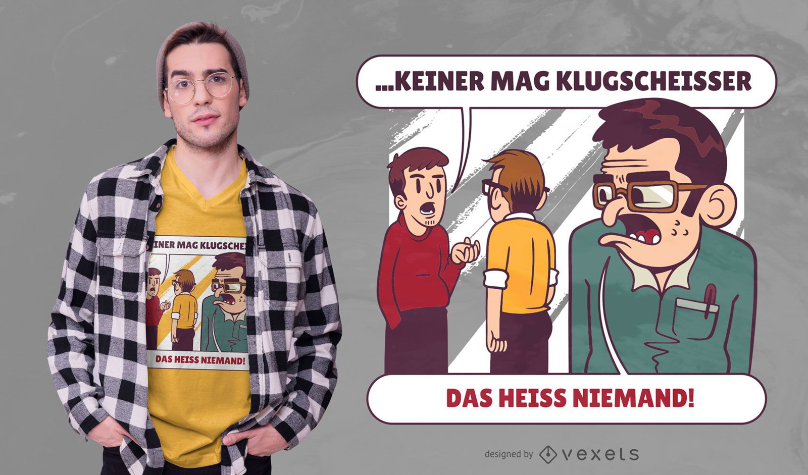 Diseño de camiseta Smartass German Quote