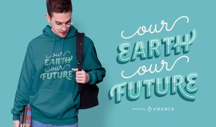 Diseño de camiseta Save The Earth Quote