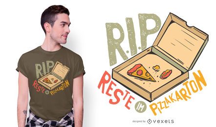Design engraçado de t-shirt com citações alemãs da Pizza
