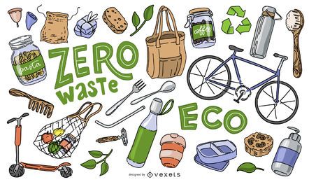 Coleção de elementos do Doodle do Dia da Terra