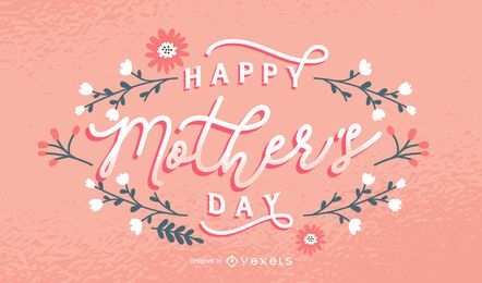 Happy mother's day lettering