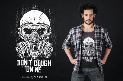 Diseño de camiseta de coronavirus de máscara de gas de grunge Diseño de camiseta de coronavirus de máscara de gas de grunge