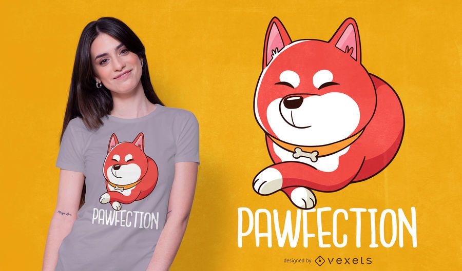 Shiba Inu Cute Dog T-shirt Design Shiba Inu Cute Dog T-shirt Design