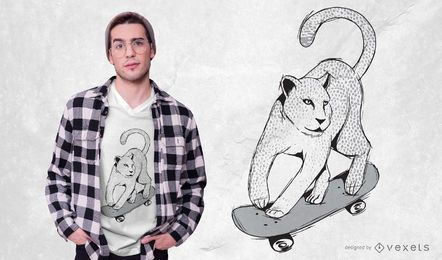 Diseño de camiseta Jaguar Skateboarding