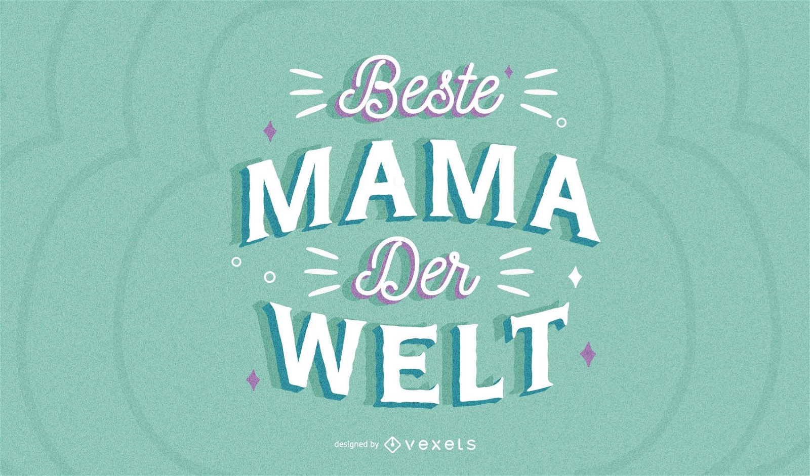 Mother's day german lettering