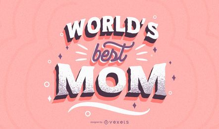 Beste Mutter Schriftzug Design