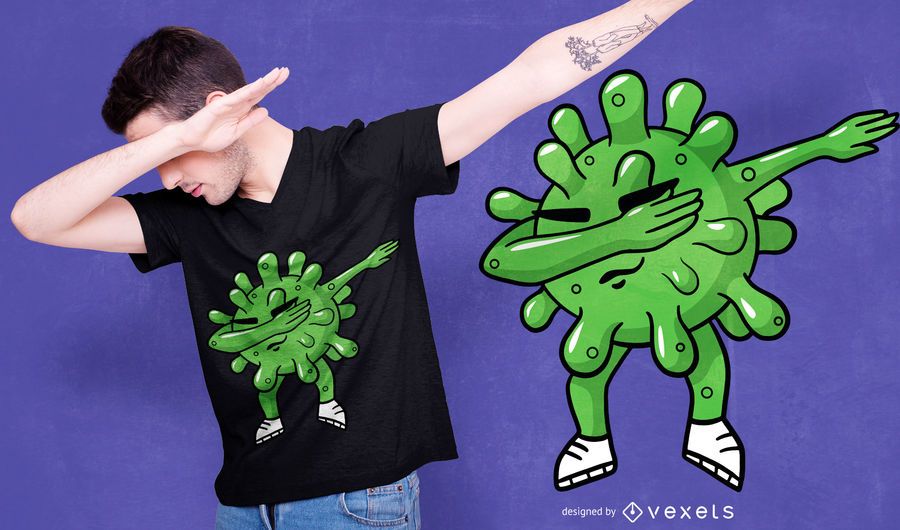 Diseño de camiseta Dabbing Coronavirus Diseño de camiseta Dabbing Coronavirus