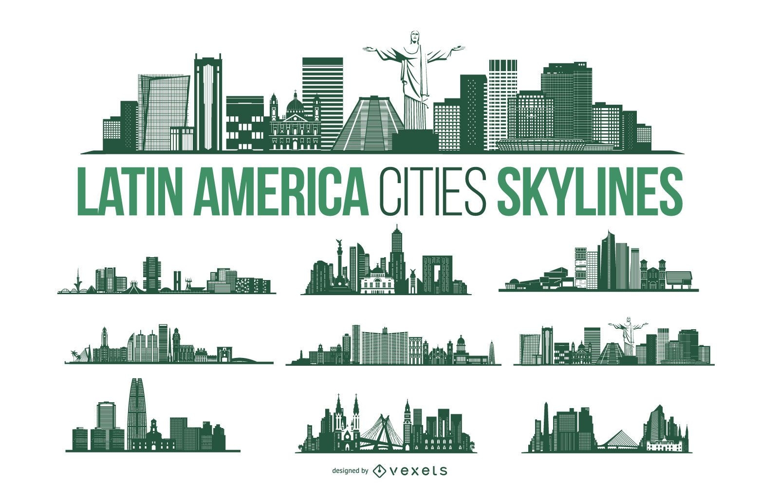Paquete Skyline de la ciudad de Am?rica Latina