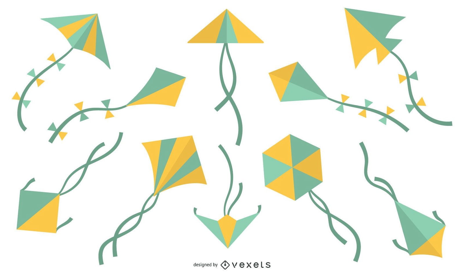 Buntes geometrisches Kite Design Pack