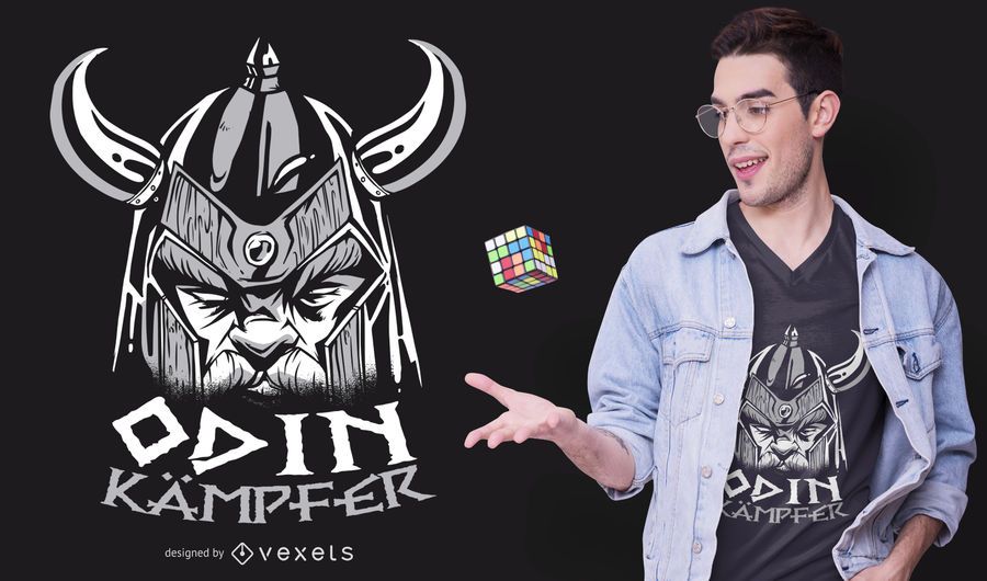 Odin Fighter German T-shirt Design Odin Fighter German T-shirt Design